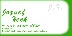 jozsef heck business card